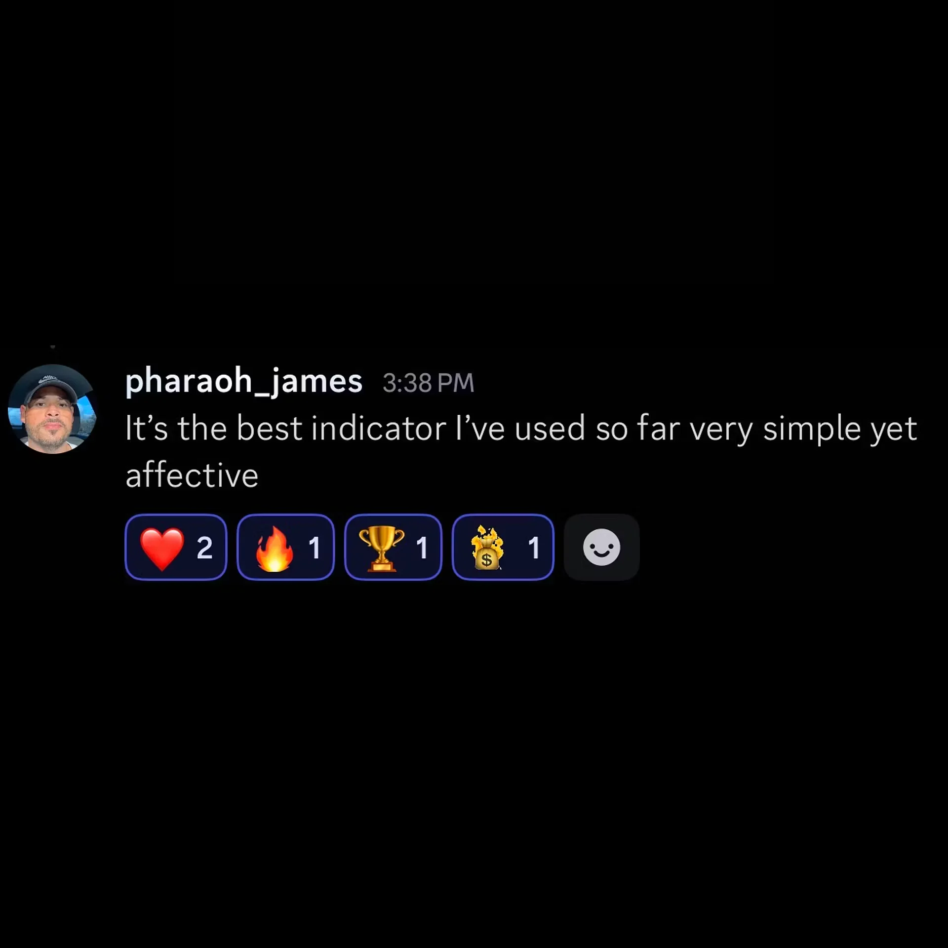 Indicator user feedback screenshot
