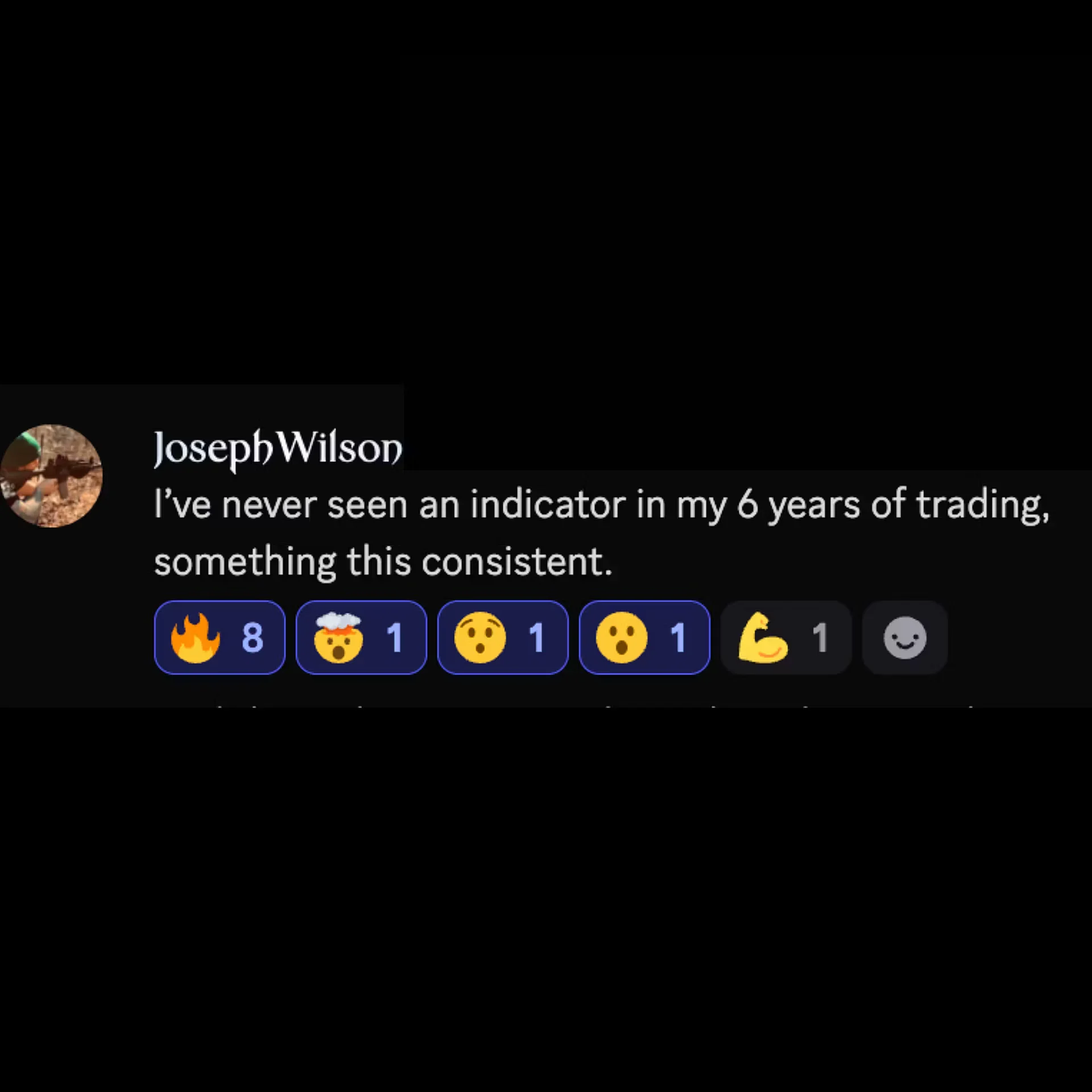 Additional indicator user feedback screenshot